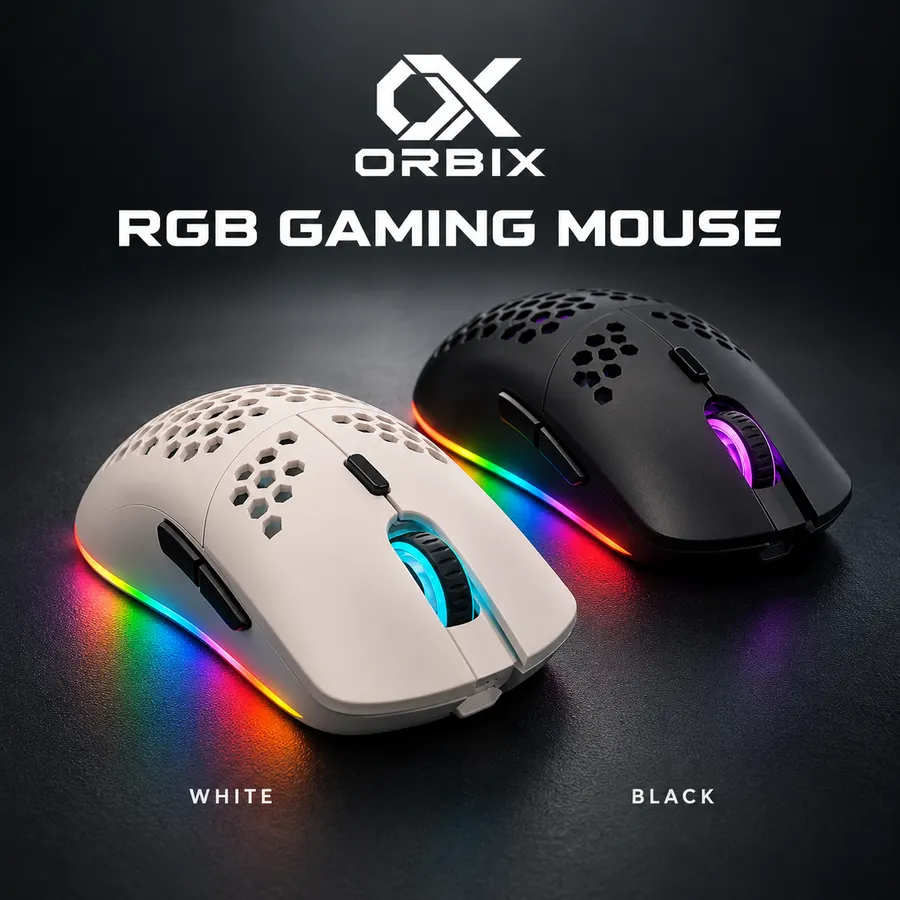 ORBIX HEX Wireless RGB Gaming Mouse Mice — ORBIX